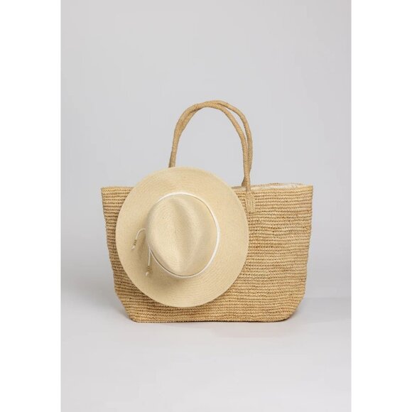 Hat Attack Jane Tote Bag in Natural New Womens Straw Handbag Purse - Picture 13 of 14